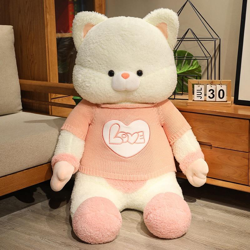 Large Clothed Cat Doll Plush Toy Cat Doll Children's Soothing Ragdoll Girl Birthday Gift