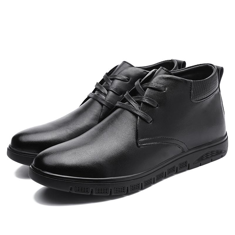 Autumn and Winter Men's Shoes Genuine Leather Soft Sole Soft Leather Breathable Casual Shoes Men's Flat Business Soft Calfskin Shoes