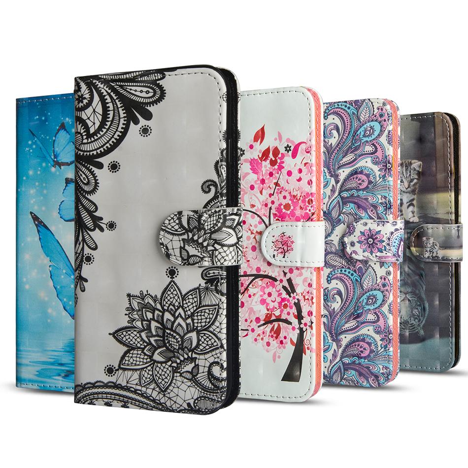 

Кожаный чехол-бумажник с 3D росписью для LG K31 K41S K51 K52 K61 Q60 Q70 Stylo 5, чехол с держателем кредитной карты и ремешком на запястье