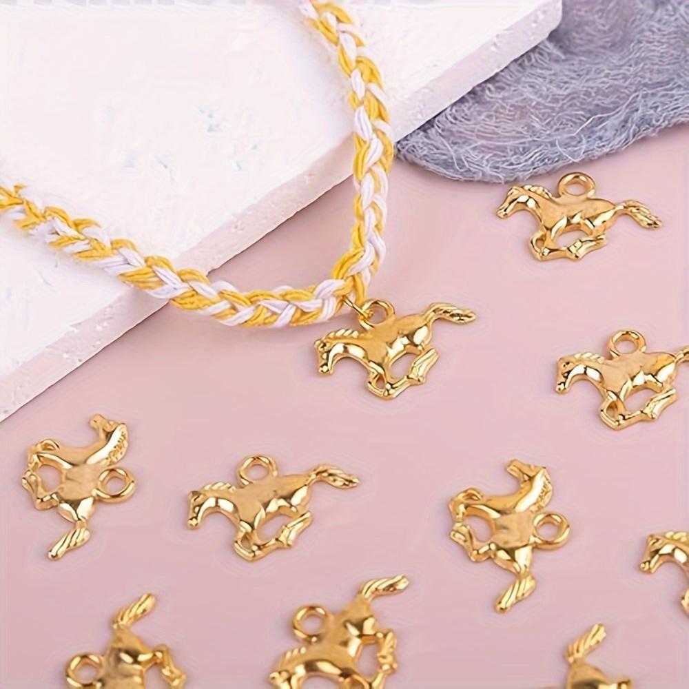 20/50/100pcs alloy material creative horse shaped pendant equestrian sports horse shaped pendant DIY retro zinc alloy jewelry accessories horse
