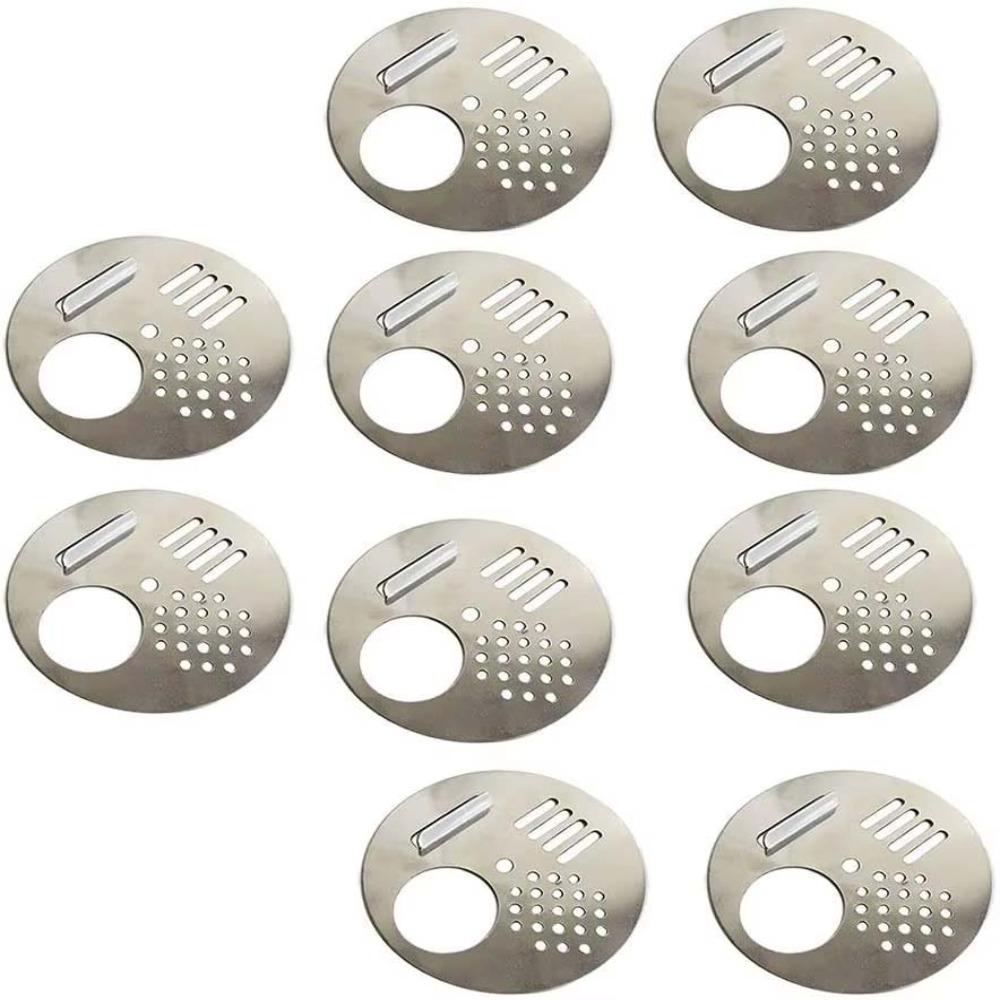 10Pcs Silver Hive Hole Entrance Disc Round Honeycomb Door Durable Honeycomb Vents  Garden Bee Tools