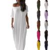 Women's Spring/Summer Short-Sleeve Long Casual Dress