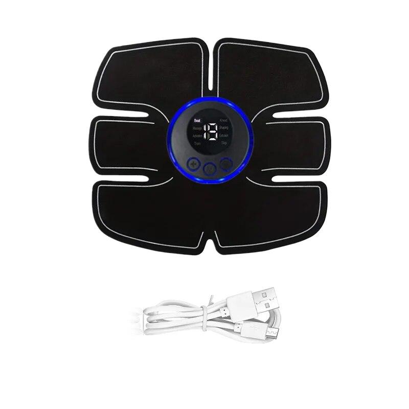 

USB перезаряжаемый массажер для мышц, портативный фитнес-пластырь для живота, формирующий массаж, беспроводной массажер с ЖК-дисплеем для снятия усталости SET