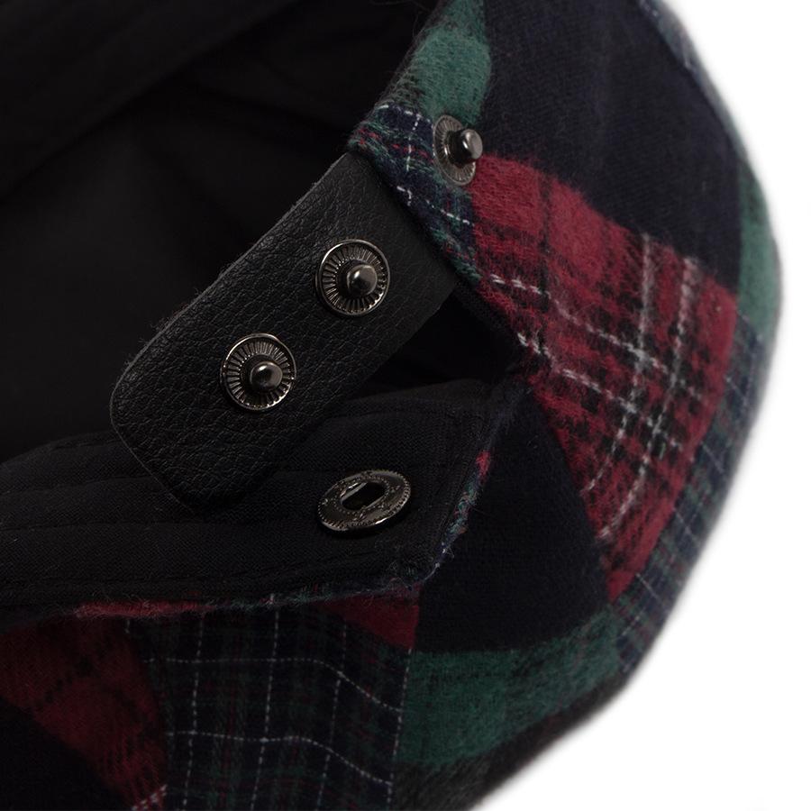 New Y2K Patchwork Plaid Beret For Men Women Retro Flat Cap Vintage Hip Hop Newsboy Hat Unisex Spring Autumn