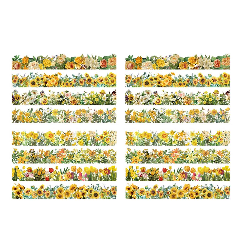 4 Sheet Natural Flower Stickers for Scrapbook Journaling Photo Albums Notebooks Envelopes DIY Craft