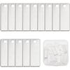 1 Caja 50 Piezas Etiquetas de Estampado de Acero Inoxidable Etiqueta de Palabra Mensaje de Grabado Amuletos Rectangulares de Estampado para Fabricación de Joyería Amuletos DIY Pendientes Pulsera