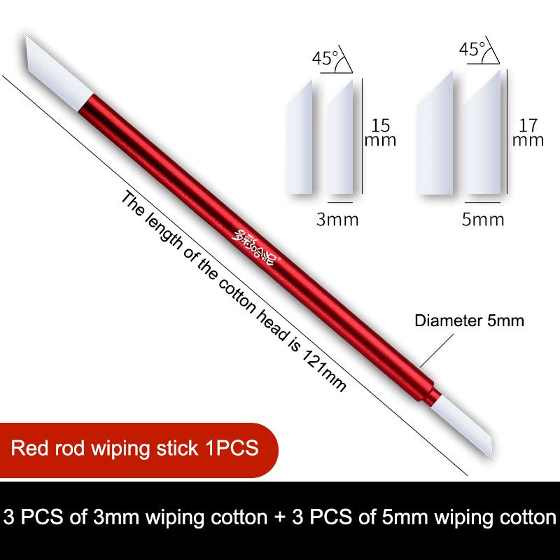 

1Pc Aluminum Alloy Panel Line Eraser Wipe Stick W 3Pcs Of 3Mm Wiping Cotton + 3Pcs Of 5Mm Wiping Cotton Model Wipping Cleaning красный