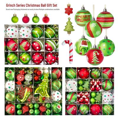 Grinch Elf Green Furry Monster Pine Cone Christmas Ornament