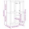 Wardrobe Smoked Oak 82.5 x 51.5 x 180 cm Engineered Wood