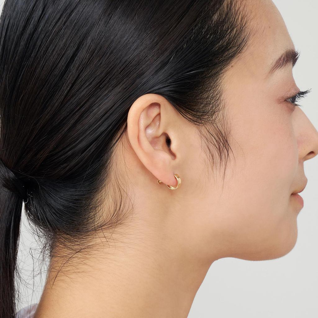Vendome Aoyama K18YG Hoop Earrings AGVE1606 YG [Official]