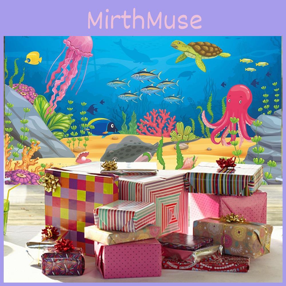 Marine Themed Life Background Banner For Birthday Party And Decoration Event