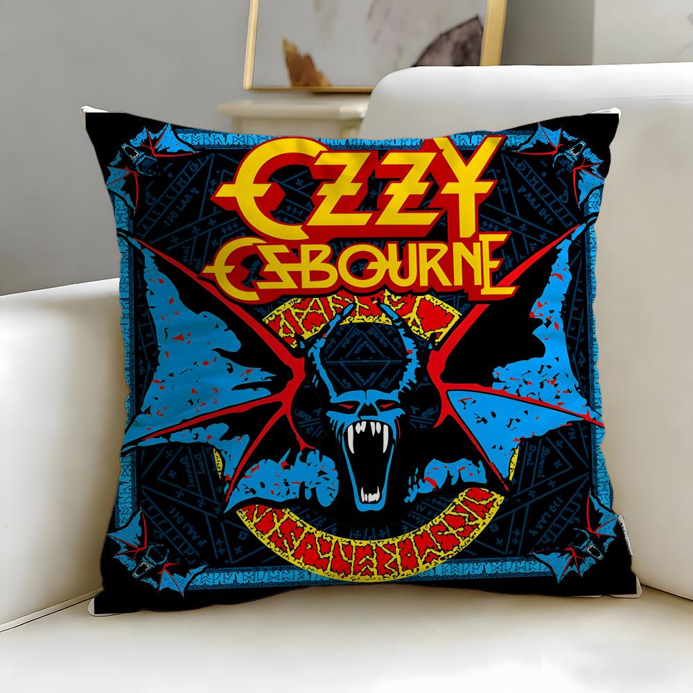 classic singer Ozzy Osbourne Cushion Cover Soft  EasyWash Pillow Case  Versatile for Couch Bed Travel and Office