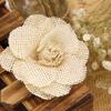 2/3/5pcs 9cm Handmade Jute Hessian Burlap Rose Flowers Vintage Rustic Wedding Decoration Jute Christmas Decorations for Home