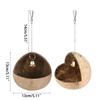 Jaulas para pájaros con cáscara de cocos naturales, casa para loros, casas para dormir, jaula con cordón para colgar, para mascotas pequeñas, pinzones, gorriones