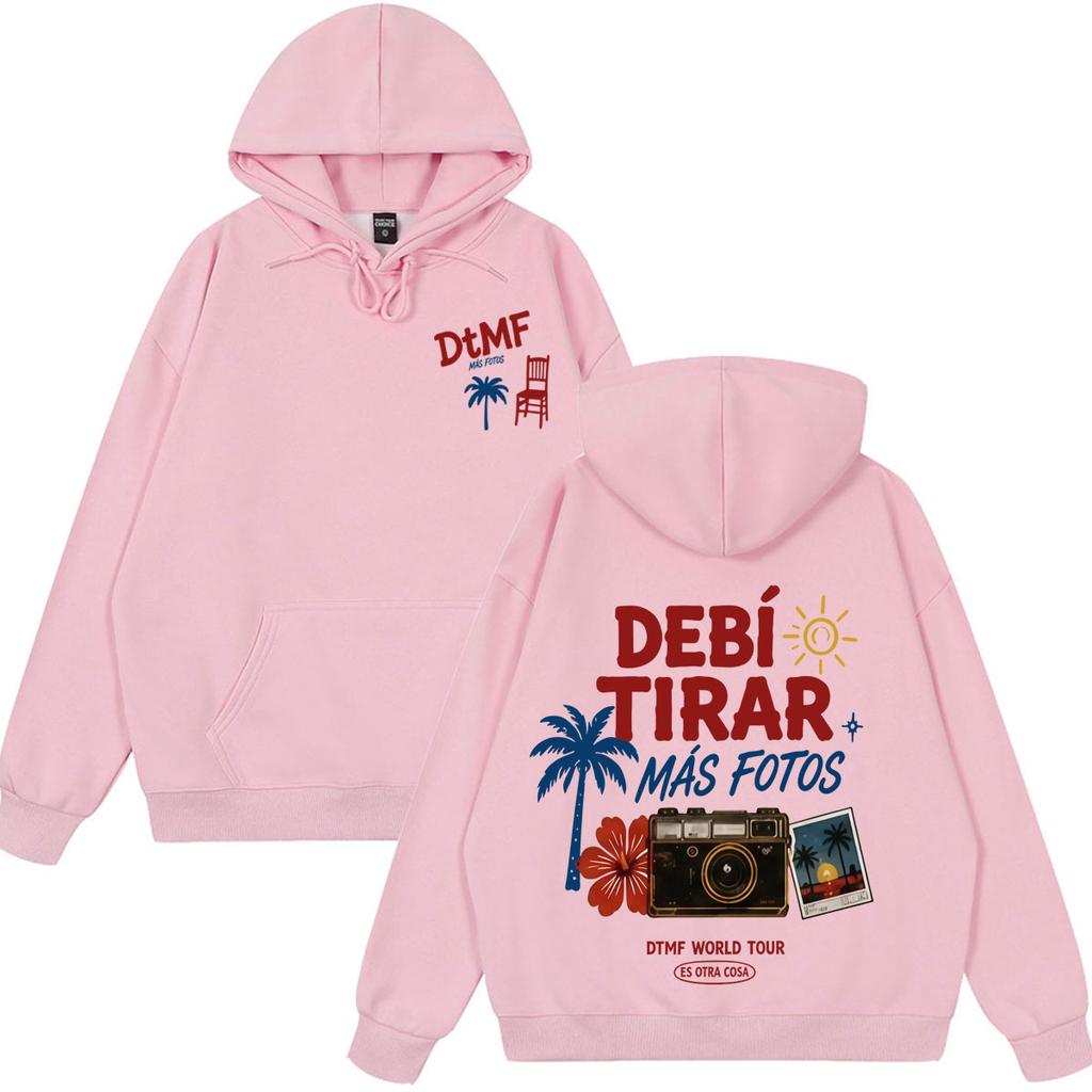 Rapper Bad Bunny Debi Tirar Mas Fotos DTMF Welttournee Hoodie Herren Damen Freizeit Ästhetischer Trend Sweatshirt