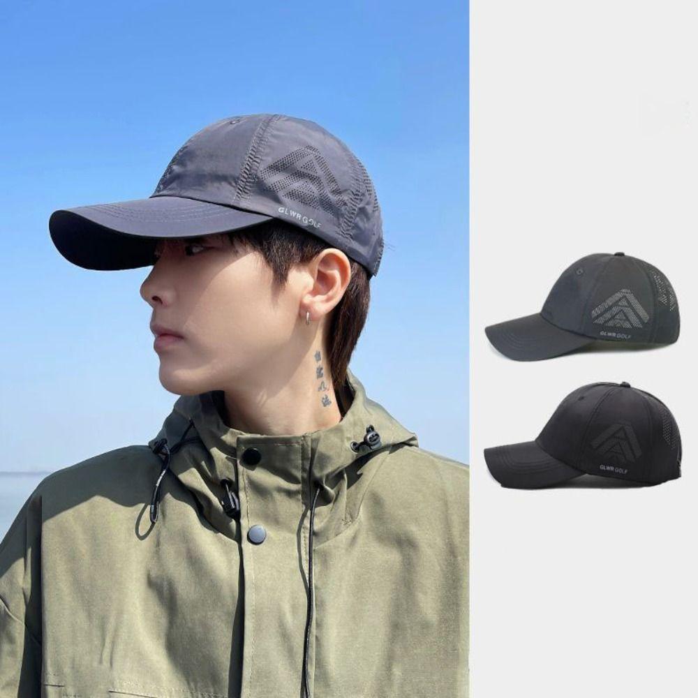 Sun Protection Quick Dry Baseball Cap Solid Color Sun Hat Breathable Men Snapback Cap  Unisex