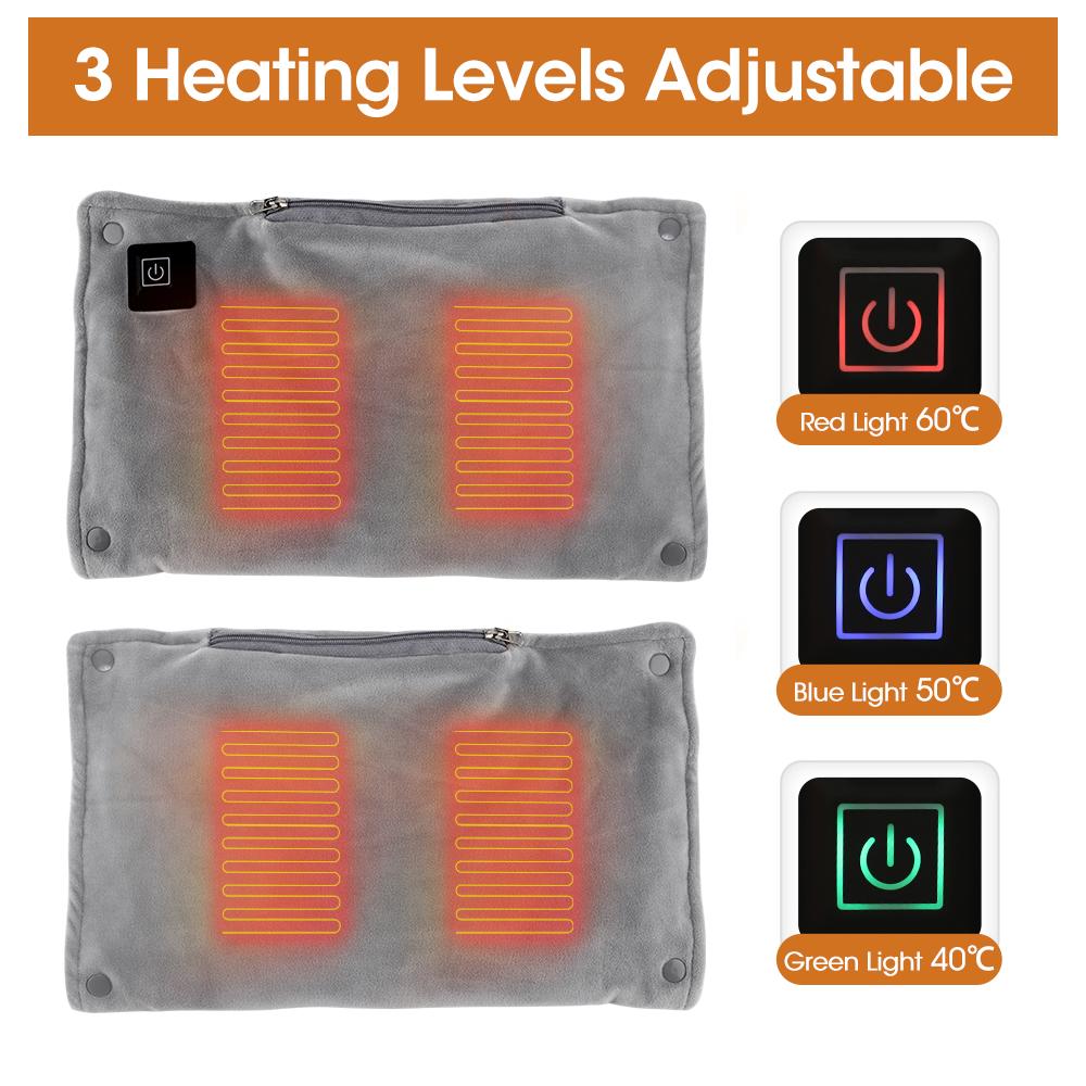 USB Charging Winter Hand Warmer & Foot Warmer Heater Bag Washable Foot Warming Mat Electric Heating Pad For Back Waist Uterus