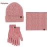 Winter Knitted Scarf and Touchscreen Gloves Set