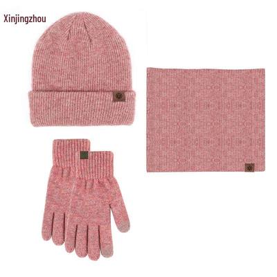 Winter-Strickschal und Touchscreen-Handschuhe Set