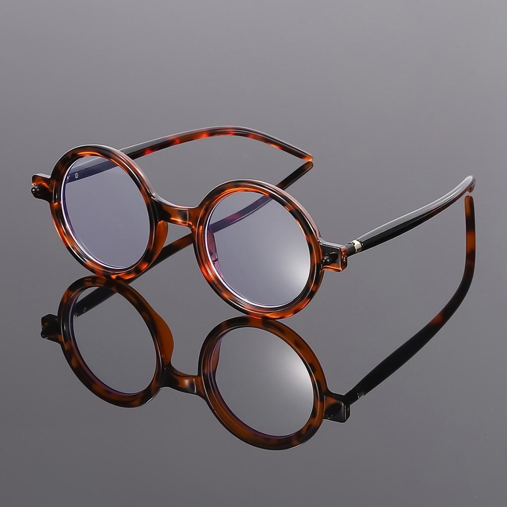 Retro round small frame flat glasses women's fashion popular anti-blue light new personalized frame glasses