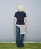 Ssobi 4Our Eye Semi-Crop Short Sleeve T-Shirt [Navy]