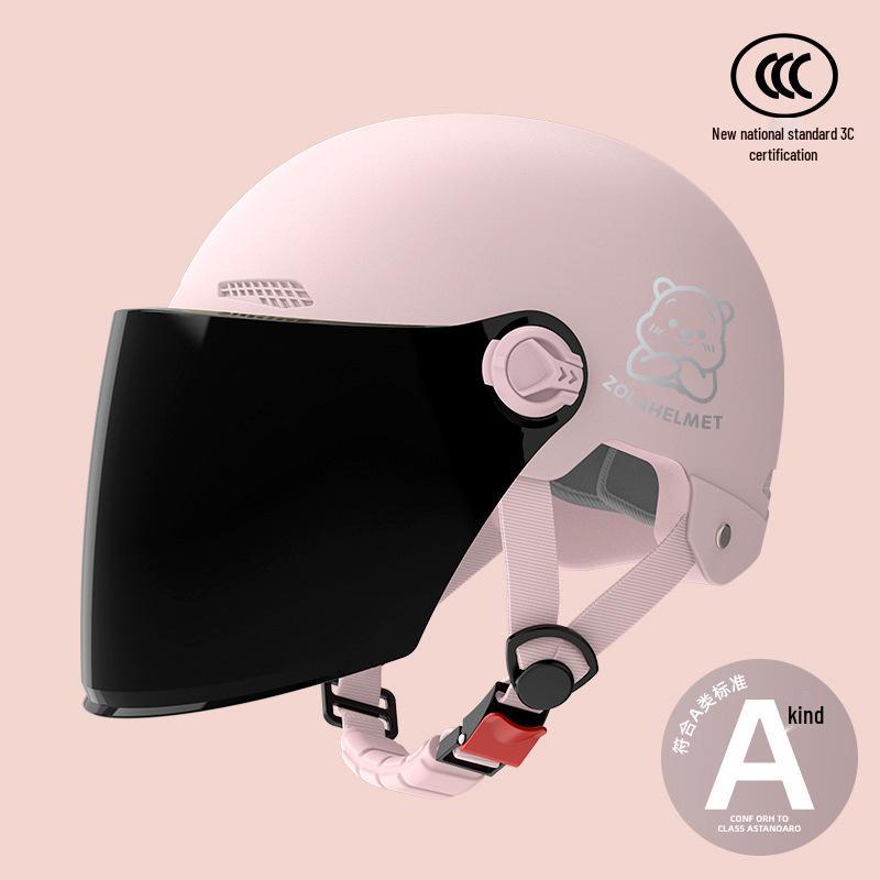 Women's Lightweight Ventilated Electric Scooter Helmet with Sun & Ear Protection - All-Season 3C Certified Half Helmet
