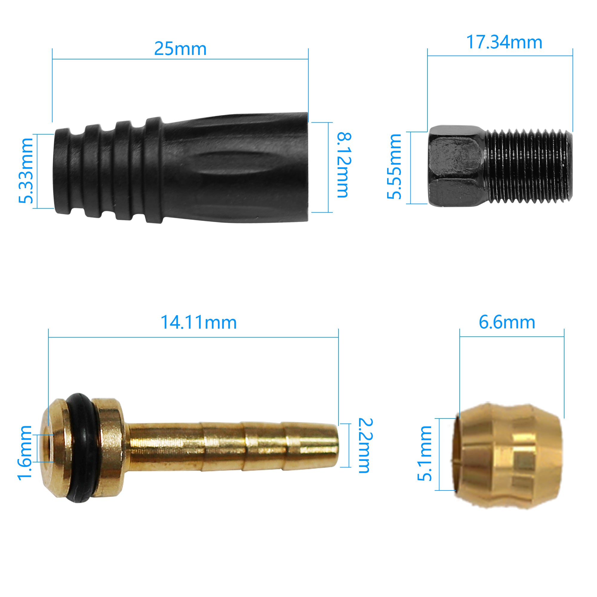DYISLAND Hydraulic Brake Hose Insert Pins oil needle Brake olive head for shimano BH59 hose Connecting Insert BH59 Bolt Cover