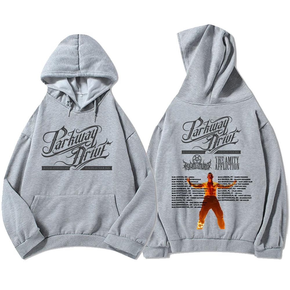 Parkway Drive 20 Year Anniversary European Tour 2025 Hoodies Rock Band Fashion Graphic Sweatshirts Winter Fleece Men Pullovers