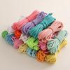 High Quality 10Meters/Lot Braided Cotton Cord Colorful DIY Braided Rope 4mm Woven String Home Textile