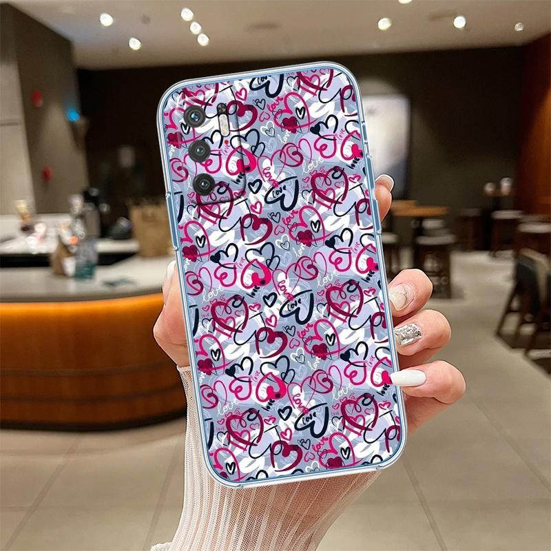 UP17 Calm Heart Transparent Phone Case for Samsung Galaxy A04 A04S A14 A23 A34 A54 M23 M33 M52 M53
