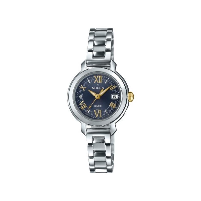 

Casio [солнечные радиочасы] Радиоуправляемая модель Sheen Navy Silver Shw 5300d 2ajf