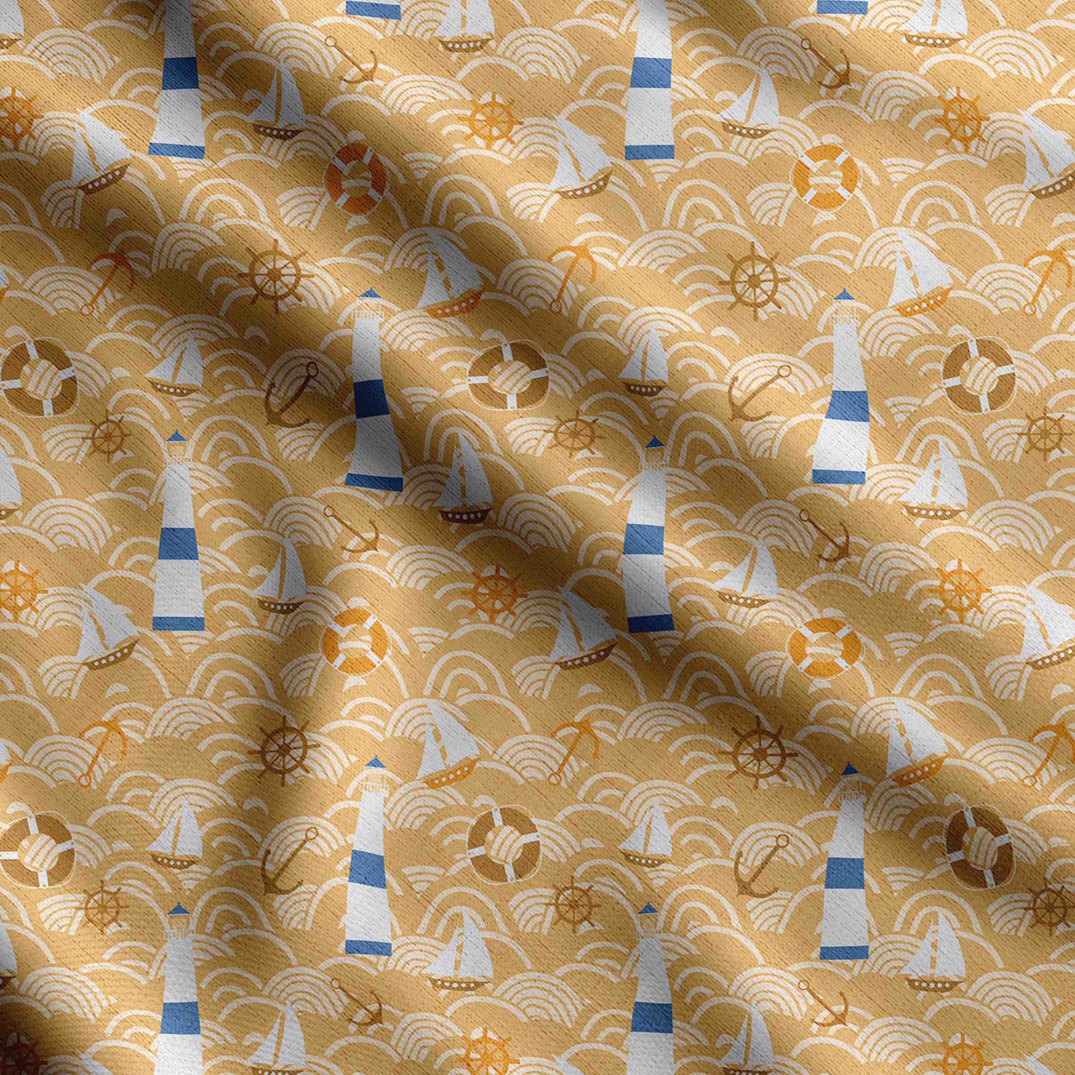 

Принт Soimoi Sea Shell, бавовняний кембрік, тканина для стьобання, що продається у дворі, шириною 42 дюйма, бавовняна тканина середньої щільності, швейні приналежності, дитина 42 Inch Wide - Cotton Cambric жовтий