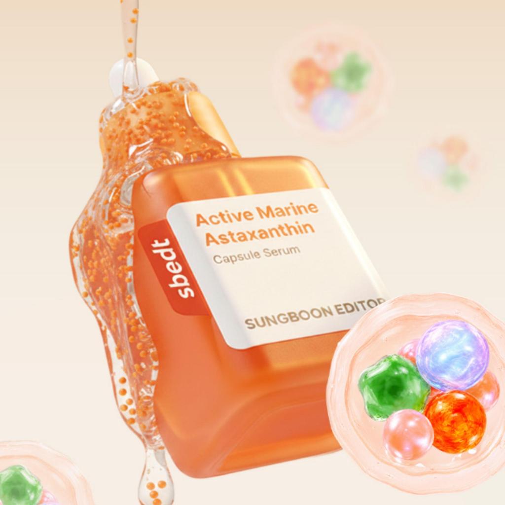 SUNGBOON EDITOR Active Marine Astaxanthin Capsule Serum Firming Antioxidant Glow Care 40ml