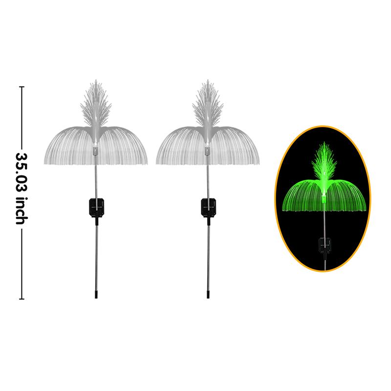 Solar-powered Garden Lights Landscape Yard Decoration Ground-mounted Lamp Flamingo Firework Sunflowers Roses Fireflies Jellyfish