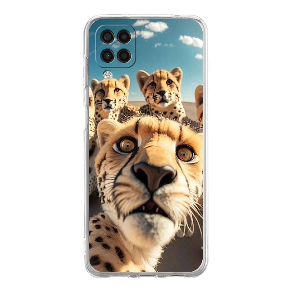 Phone Case For Samsung A54 A52 A50 A70 A10 A30 A40 A20S A20E A02S A12 A14 A22 A24 A42 A34 A32 5G A04s Cover Animal selfie art