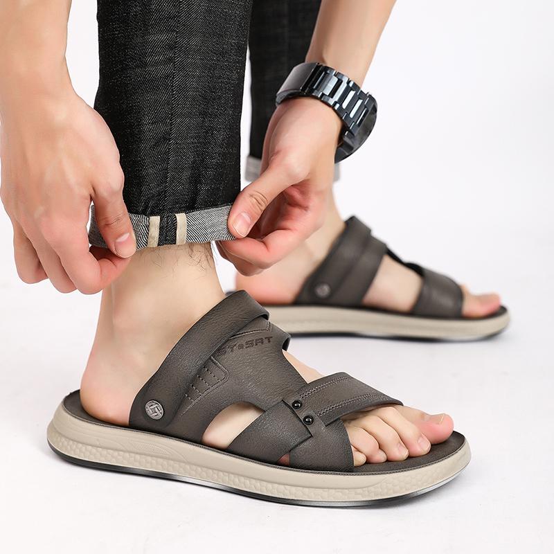 Fashion Brand Sandals New Summer Genuine Leather Lightweight Men's Shoes Outdoor Comfortable Beach Sandals Fashion Casual Shoes Sneakers