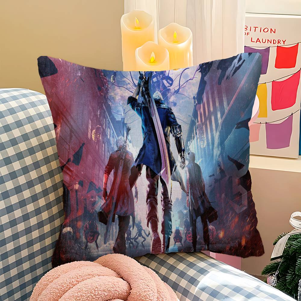 D-Devil May Cry DMC Personalized Pillow Dust Cover Bedroom Kids Party Decoration Pillowcase Birthday Children Gift