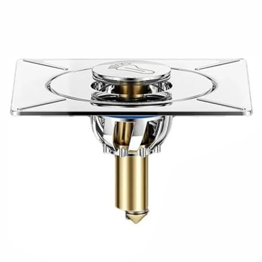 ABS Construction Foot Pedal Drain Contemporary Bathroom Easy Maintenance System Efficient Drainage Robust Material