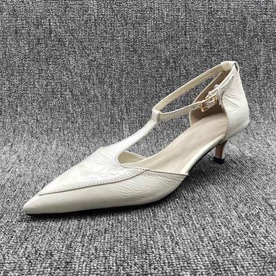 Fashion Women's Thin Heel Shoes Spring New Pointed Head Shallow Mouth Line with Soft Soles Non-slip Low-top Shoes