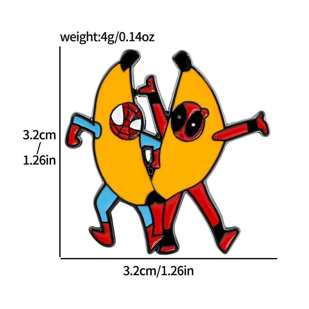 89 Spider-Man Alloy Brooch Marvel Superhero Spider-Man Metal Badge Backpack Jacket Personalized Decoration