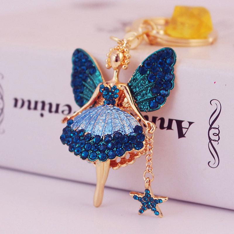 New Angel Girl Car Keychain Fashion Classic Women Bag Accessories Metal Keychain K5120