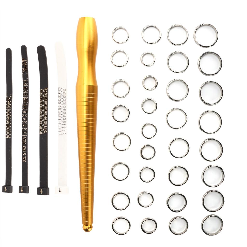 Profesyonel Yüzük Mandreli Çubuğu Parmak Ölçer Yüzük Ölçer Ölçüm Aleti Takı Aletleri