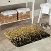 Tappetino d'ingresso con glitter dorati antiscivolo, Tappeto per pavimenti resistente all'acqua e all'olio, Tappeto per cucina, ingresso, casa, balcone, Tappetini per piedi