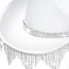Rhinestes Tassels Cowboy Hat Jazz Cap Wide Cowgirl for Masquerade Fancy Dress Carnivals