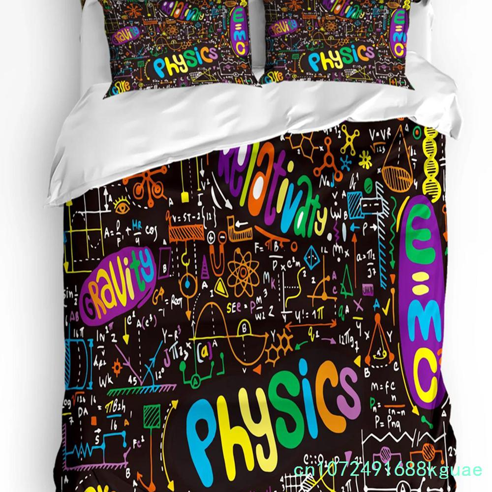 Mathematics Physics Formula Duvet Cover Bed Bedding Set Home Textile Quilt Cover Pillowcases Bedroom Double Bedding Set No Sheet