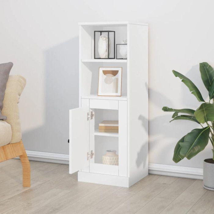 VidaXL Buffet haut blanc 36x35,5x103,5 cm bois d'ingénierie 816320