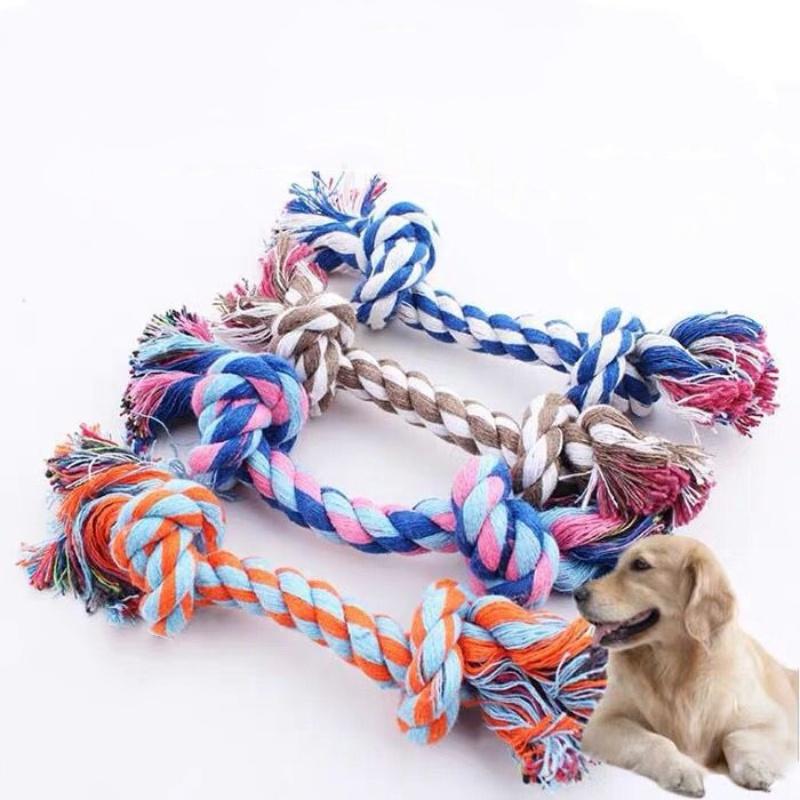 Dog Toy Pet Molar Bite-resistant Cotton Rope Knot for Small Dog Puppy Relieving Stuffy Cleaning Teeth Pet Chew Toys