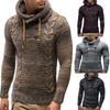 Pullover 2026 Herren Strickjacke Oversized Rollkragen Kapuzenpullover