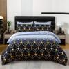 Three-Piece Grid 3D Digital Printing Quilt Cover Digital Printing Bedding