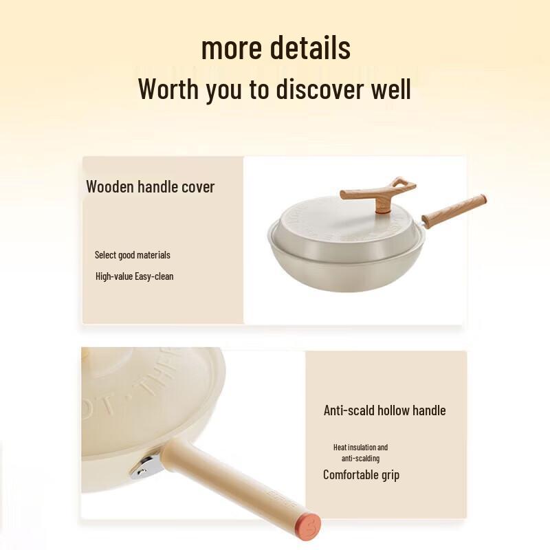 SUPOR Leichter Antihaft-Wok mit Roter-Punkt-Anzeige